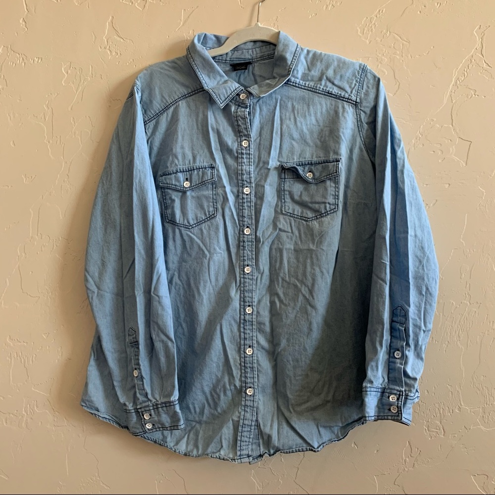 Torrid Button Chambray Shirt
